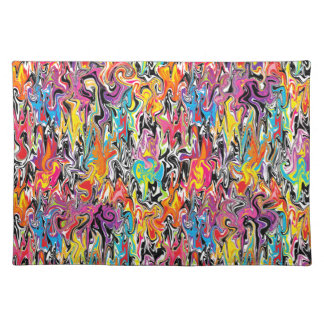 Abstract Marbleized Swirl Placemat