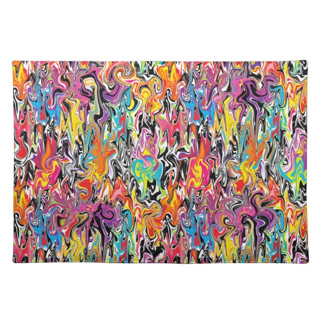 Abstract Marbleized Swirl Placemat (Front)