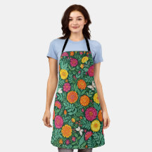 Abstract Marigold Butterflies Apron