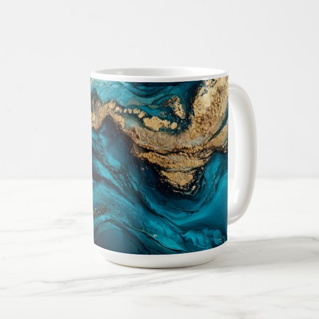 Abstract marine  coffee mug (Front Right)