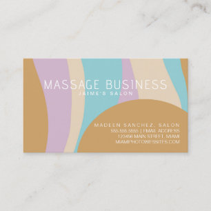 Abstract Massage Groovy Hair Salon Designer Business Card