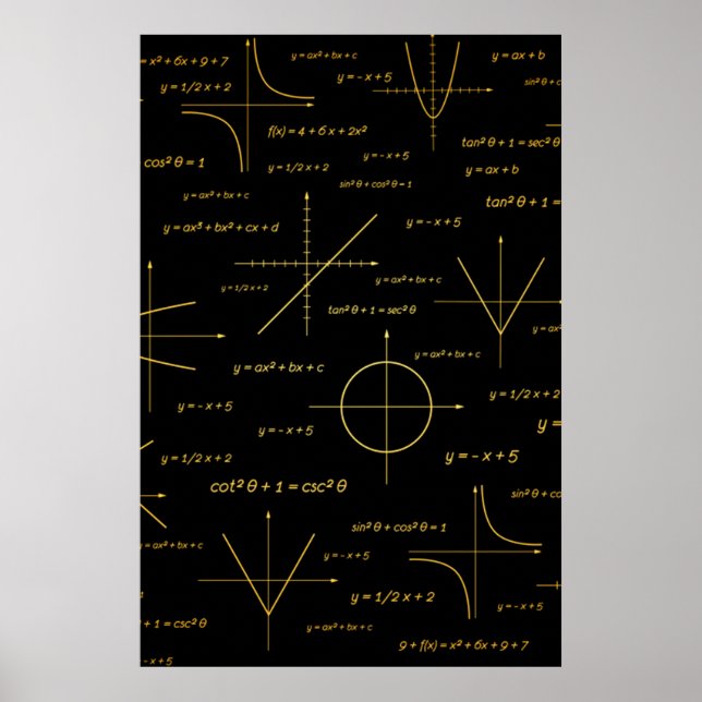 abstract math pattern poster (Front)