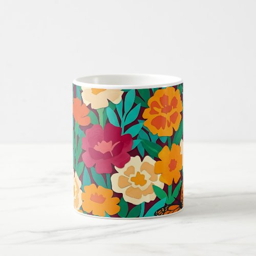 Abstract Matisse Marigolds Monarch Coffee Mug