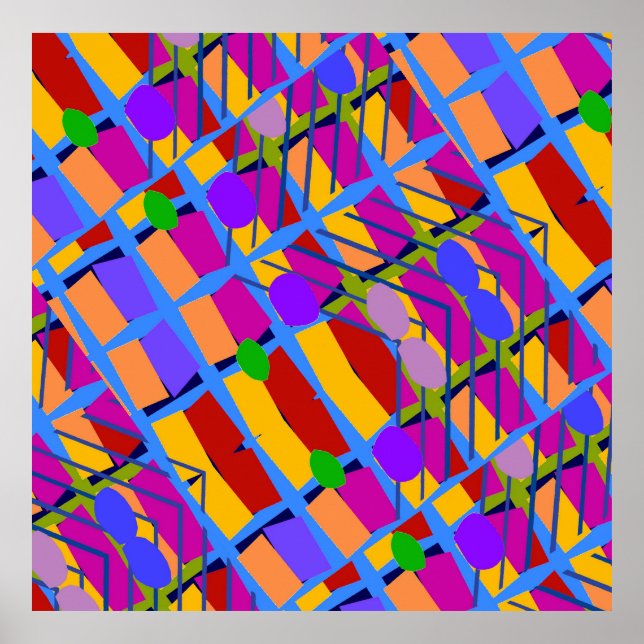 Abstract Matisse Style Shapes, Poster (Front)