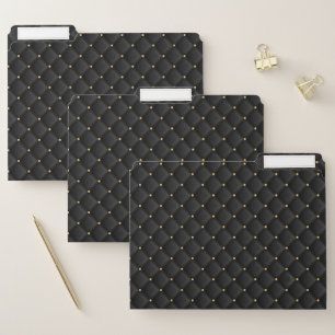 Abstract matte black square texture file folder
