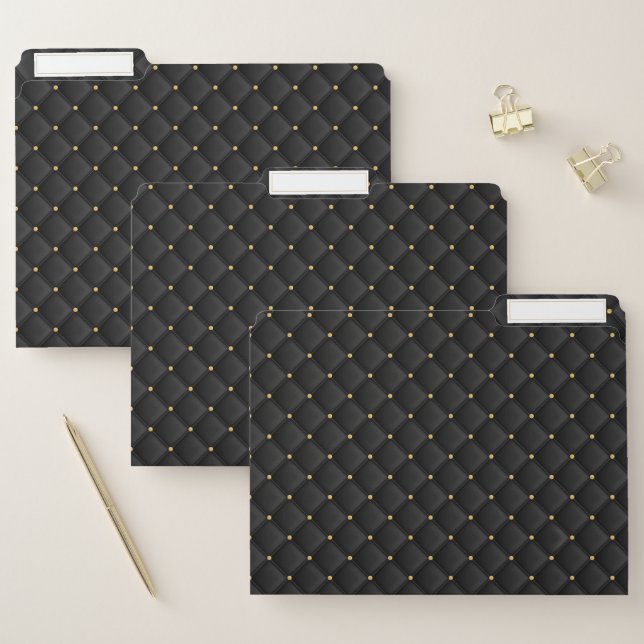 Abstract matte black square texture file folder (Set)