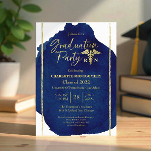 Abstract Medical Nursing School Graduation Party Invitation