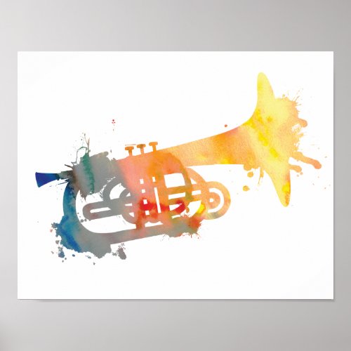 Abstract Mellophone Poster
