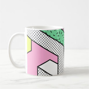 Abstract Memphis: 80s geometric shapes. Coffee Mug