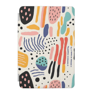 Abstract Memphis Organic Shapes Pattern iPad Mini Cover
