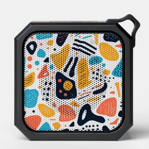 Abstract Memphis Style Organic Shapes Pattern Bluetooth Speaker