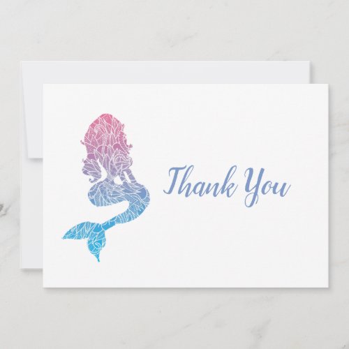 Abstract Mermaid Thank You Card