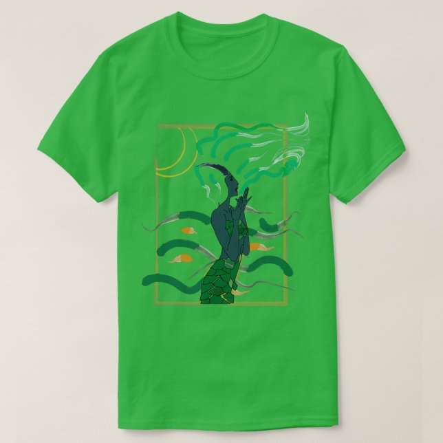 Abstract mermaid Watercolor mermaid T-Shirt (Design Front)