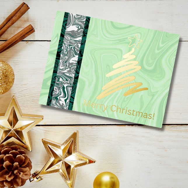 Abstract Merry Christmas! (Tree) Postcard (Creator Uploaded)