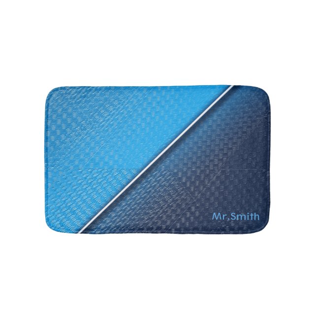 Abstract metallic brushed surface texture. bath mat (Front)