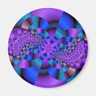 Abstract Metallic Flower Magnet