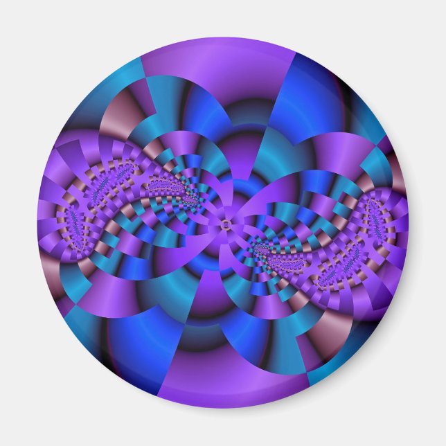 Abstract Metallic Flower Magnet (Front)