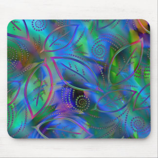 Abstract Metallic Leaves Mouse Pad