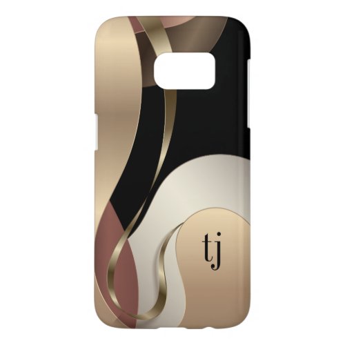 Abstract Metallic Pattern with Monogram Samsung Galaxy S7 Case
