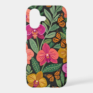 Abstract Mexican Orchids Butterflies iPhone Cases