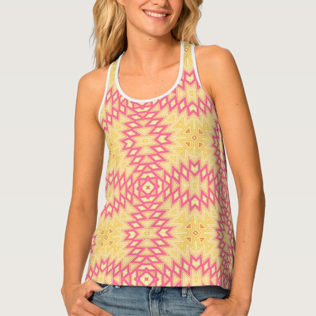 Abstract mexican tribal retro african ethno tradit tank top (Front)