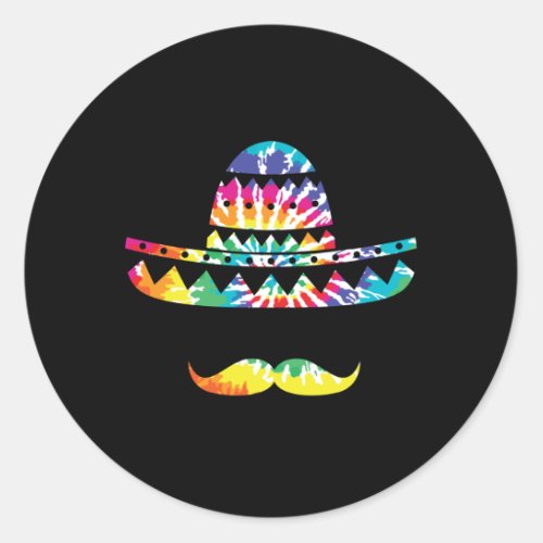 Abstract Mexico Inspired Sombrero Classic Round Sticker