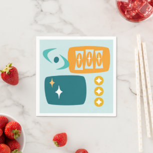Abstract Mid Century Atomic Napkins