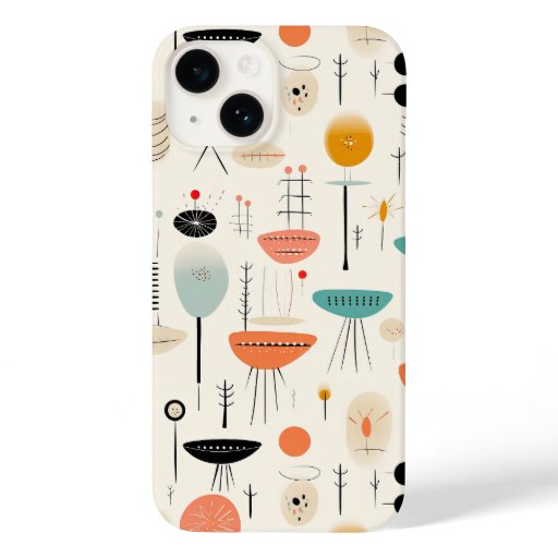 Abstract Mid- Century  Case-Mate iPhone 14 Case