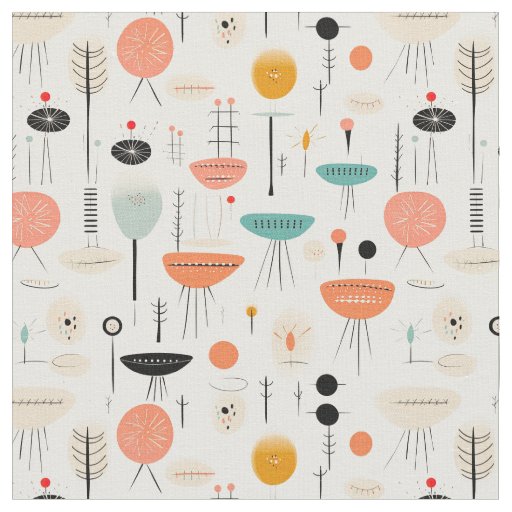 Abstract Mid-Century Fabric
