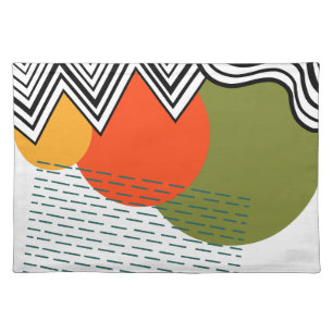 Abstract Mid-Century Modern Cloth Placemat
