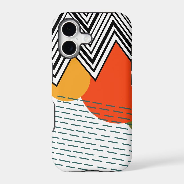 Abstract Mid-Century Modern  Iphone Case (Back)