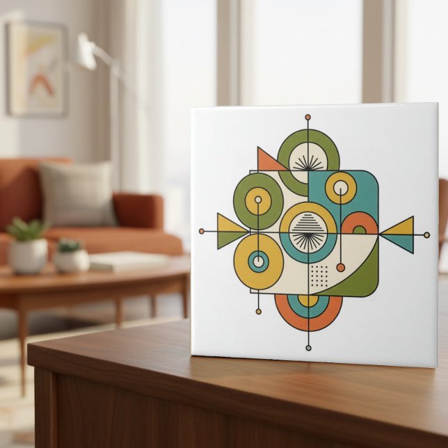 Abstract Mid-Century Modern Motif #1 ID1224 Ceramic Tile (Creator Uploaded)