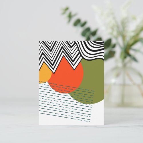 Abstract Mid_Century Modern  Note Card