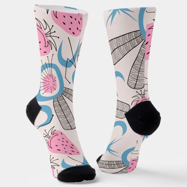 Abstract Mid Century Modern Socks (Angled)
