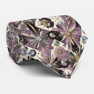 Abstract Mid Century Modern Starburst Diamond Neck Tie
