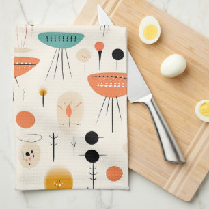 Abstract Mid-Century Pattern  Kitchen Towel