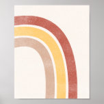 Abstract mid century rainbow poster<br><div class="desc">Minimalist abstract distressed rainbow art.</div>