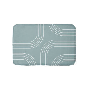 Abstract Mid Century style line art  Bath Mat