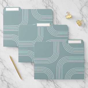 Abstract Mid Century style line art File Folder
