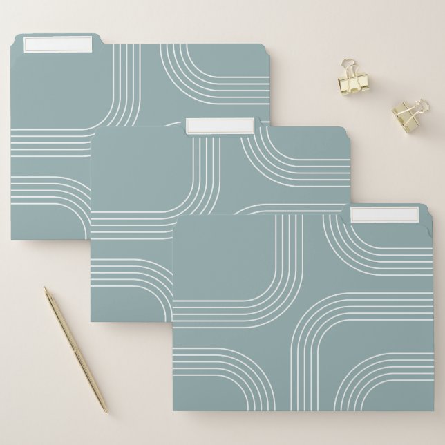 Abstract Mid Century style line art  File Folder (Set)