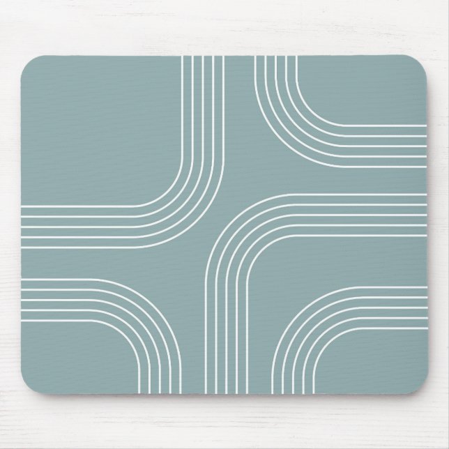 Abstract Mid Century style line art  Mouse Pad (Front)