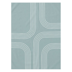 Abstract Mid Century style line art  Tablecloth