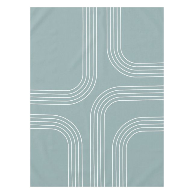 Abstract Mid Century style line art  Tablecloth (Front)