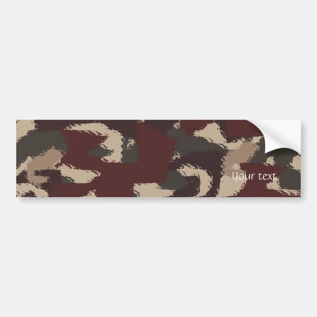 Abstract Military Camouflage Pattern Bumper Sticker (Front)