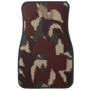 Abstract Military Camouflage Pattern Car Floor Mat