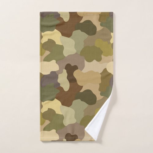 Abstract military camouflage pattern hand towel 