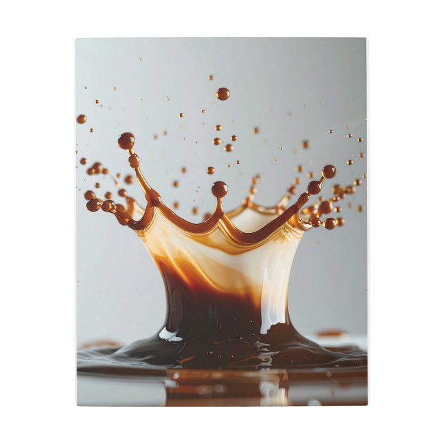 Abstract Milk Splash Liquid Art Metal Wall Decor (Front)