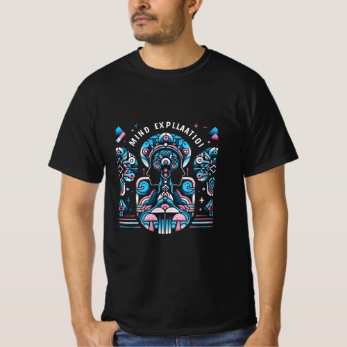 Abstract Mind Exploration Geometric Psychedelic T_Shirt