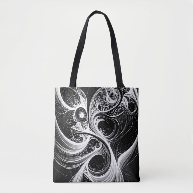 Abstract Mind Network Swirl Tote Bag (Front)