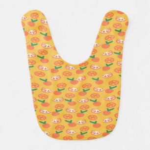 Abstract Mini Orange Illustration Baby Bib